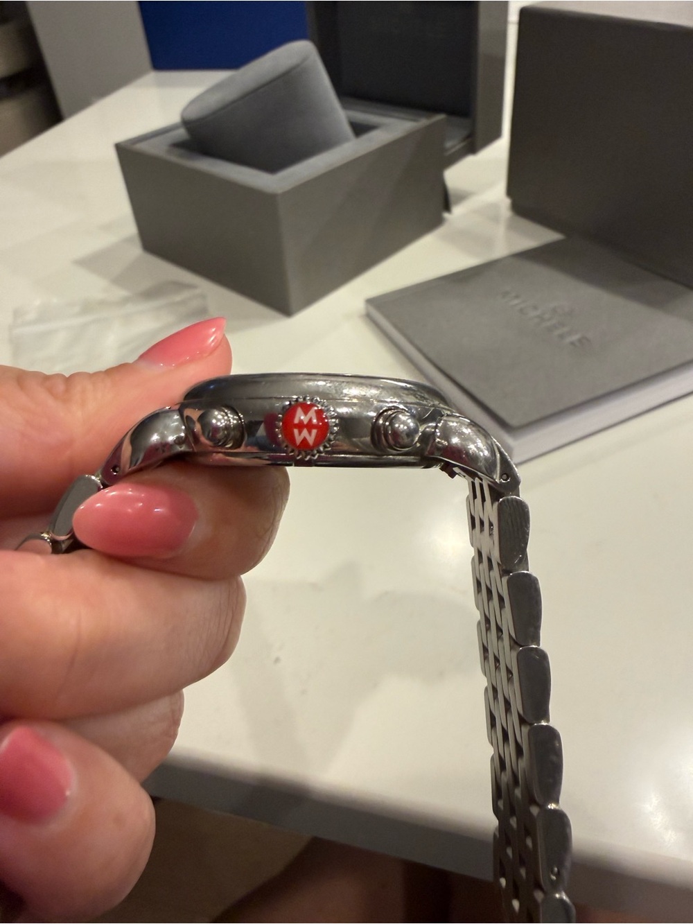 Michele CSX Silver Chronograph with Diamond - Picture 7 of 12